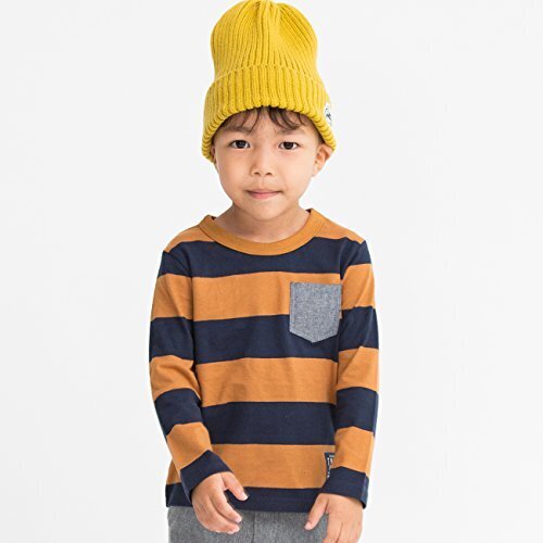 (サンカンシオン) 3can4on 【150cmまで】太ボーダー長袖Tシャツ 58613510 13(130cm) ブラウン(342),ベビー服,ブランド,おすすめ