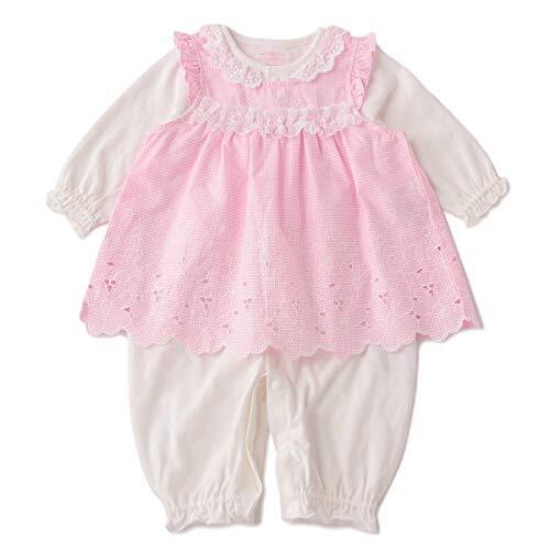 チェックエプロンつき2WAYオール オフ ホワイト 50-70,ベビー服,ブランド,おすすめ
