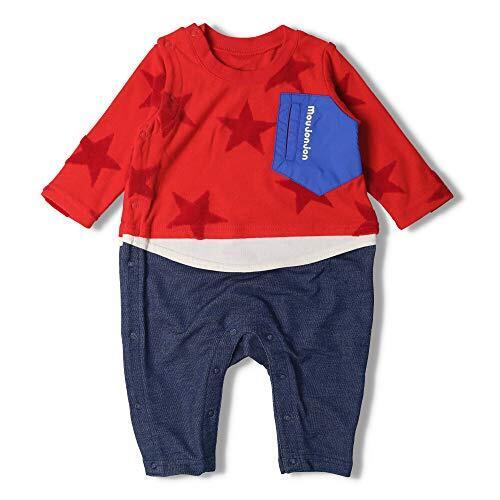 【子供服】 moujonjon (ムージョンジョン) 星柄カットベロアオール・ロンパース 70cm，80cm M14701,ベビー服,ブランド,おすすめ