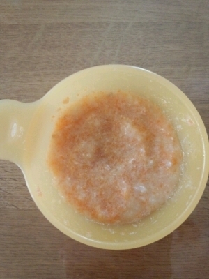 離乳食☆初期☆　鯛と人参入り粥,離乳食,魚,