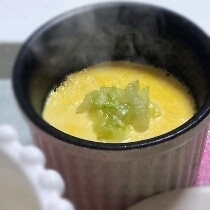 離乳食に最適☆フライパンで簡単茶碗蒸し！卵黄のみ！ ,離乳食,茶碗蒸し,