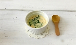 離乳食に☆ツナと小松菜のミルク茶碗蒸し,離乳食,茶碗蒸し,
