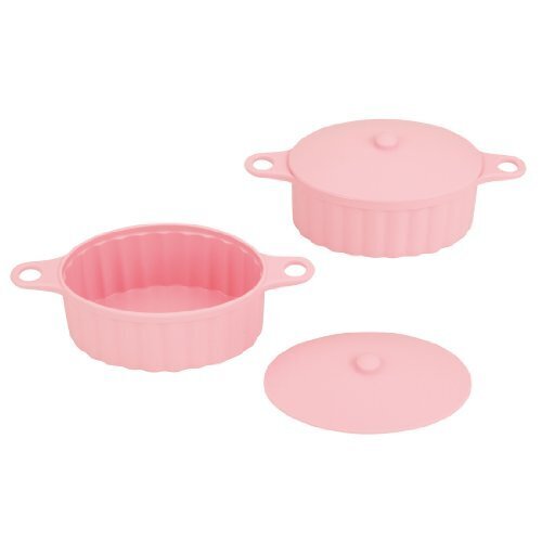 Mart×貝印 共同開発 Sillicone Cook & Table ミニ鍋(オーバル)×2 ピンク DS-1207,離乳食,茶碗蒸し,