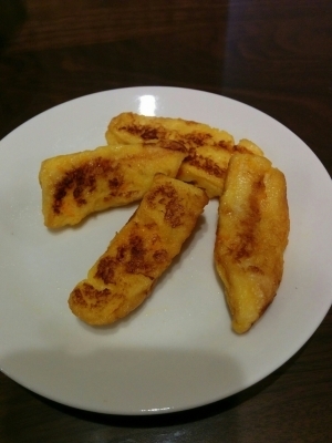 ロールパンで人参入りフレンチトースト【離乳食に】,離乳食,フレンチトースト,