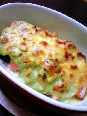 サーモンのアボカドグラタン☆ホワイトソースなしで,離乳食,アボカド,