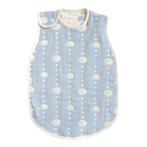 [10mois(ディモワ) - Hoppetta] ふくふくガーゼ ベビースリーパー 新生児~3歳頃まで スカイブルー ベビー 着丈58cm 5260,赤ちゃん,パジャマ,