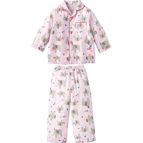 Combimini(コンビミニ) 前開きガーゼパジャマ（ゾウ） ピンク 80,赤ちゃん,パジャマ,