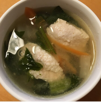 鶏肉豆腐団子の味噌スープ 【離乳食】取り分けレシピ,離乳食,取り分け,レシピ