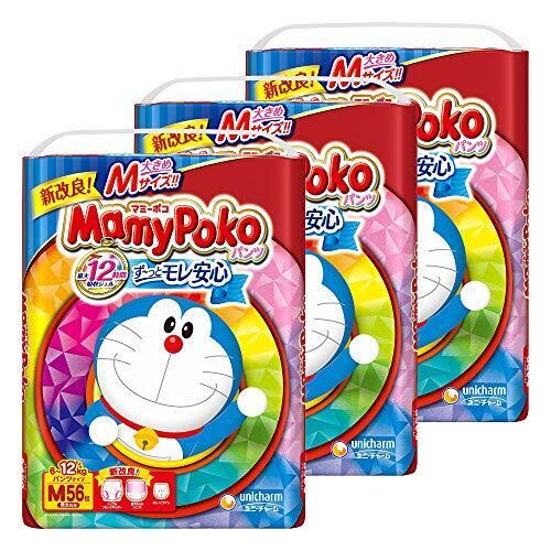 【パンツ Mサイズ】マミーポコ パンツ ドラえもん オムツ(6~12kg)168枚(56枚×3) [ケース品] 【Amazon.co.jp限定】,紙おむつ,パンツタイプ,口コミ