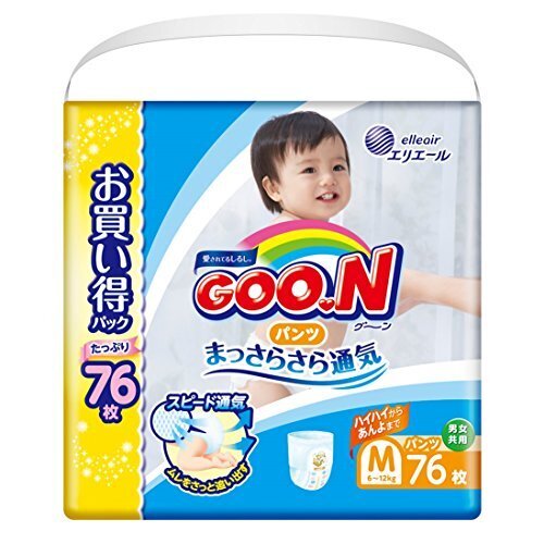 【Amazon.co.jp限定】グーン パンツ M (6~12ｋｇ) 76枚 まっさらさら通気,おむつ,パンツ,