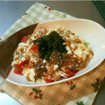 妊娠中ヘビロテ！ねばとろのっけそうめん,妊婦,レシピ,夏