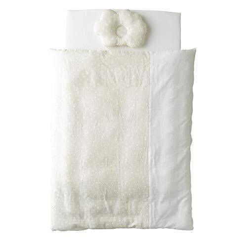 カトージ 和晒(わざらし) ミニ布団6点セット 日本製 天然繊維のガーゼ生地使用 スタードット オーガニックコットン100% 05912,ベビー布団,