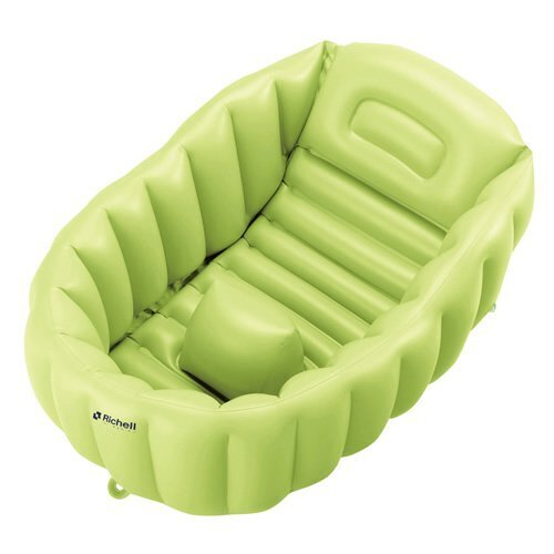 リッチェル ふかふかベビーバスR グリーン,ベビーバスおすすめ,