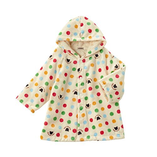 [ミキハウス] (ベビー) カラフル水玉 (ベビー) バスローブ （70cm-90cm） 40-3807-565 アイボリー,ベビー,バスローブ,