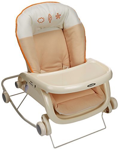 コンビ Combi ローラックチェア プルメア S ペールオレンジ (新生児~2歳頃対象) 多目的ロッキングローラック,ベビーチェア,