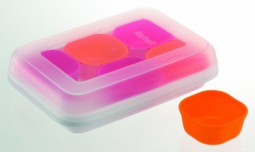 リッチェル Richell 調理用品 わけわけフリージング カップ25 1カップ容量/25ml カップ6コ入 ピンク&オレンジ,離乳食,準備,