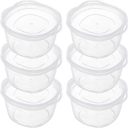 レック(LEC) レック (日本製) 離乳食 クリア 保存容器 (丸型) Mサイズ (100ml×6個入) 電子レンジOK 食洗機OK 6個 A00119,離乳食,準備,