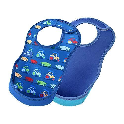 Bibetta(ビベッタ) 防水くるくるエプロン ウルトラビブ カーズ/デニムブルー ワンサイズ 2枚 ・,離乳食,エプロン,