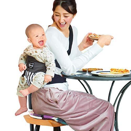 べべポケット プラス Bebe Pocket あんよ楽々クッション付き～ サイド密着の抱っこ紐 チェアベルトに変身！ 5Way で使える！ パパママ兼用 （ネイビーブルー）,ベビーチェアベルト,