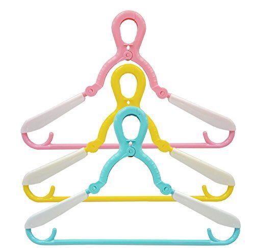 東和産業 ハンガー 親子で使える子供ハンガー マルチカラー 約31×1.7×19.5cm サイズを調整できる スライド式 3本組,ベビーハンガー,