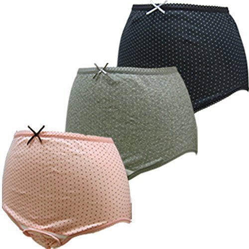 ローズマダム 産褥ショーツ3枚組 綿100% お得セット ロングセラー 人気 出産準備 大きなサイズもあり C-BKドットPKドットGRドット M-L 115-0810-01-93-07,産褥ショーツ,おすすめ,選び方