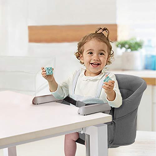 HUGmeee ベビーチェア テーブルチェア チャイルドチェア ベビーテーブルチェア 赤ちゃんハイチェア 折り畳み携帯ベビーシート 子供 お食事椅子 6ヶ月から3歳まで 収納袋付き (グレー),ベビーチェア,おすすめ,
