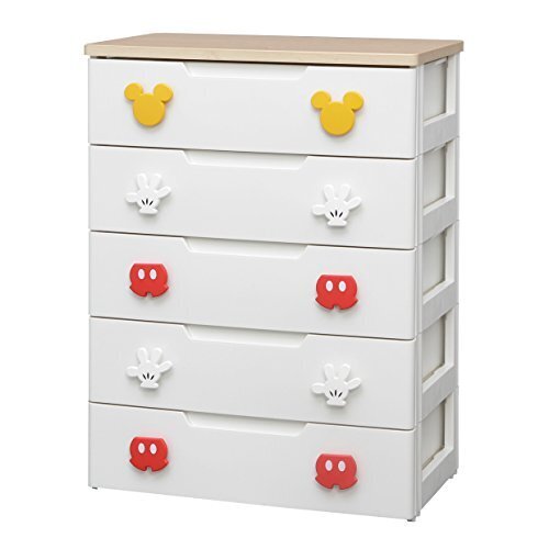 アイリスオーヤマ ディズニー ミッキー チェスト 収納ボックス 収納チェスト 棚 子ども用チェスト 5段 完成品 日本製 幅73cm MHG2-725,