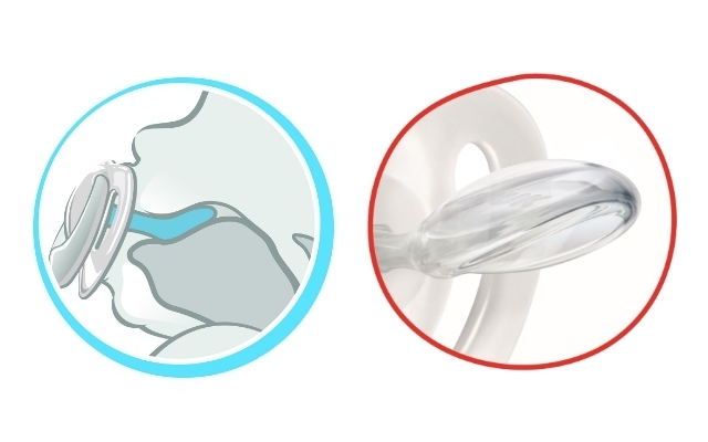 おしゃぶりスペースをしゃぶる赤ちゃん,