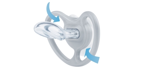 おしゃぶりスペースのよだれかぶれしにくい設計,