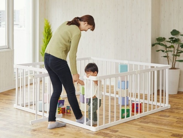 木製ベビーサークル 扉付,ベビーサークル,ベビーゲート,