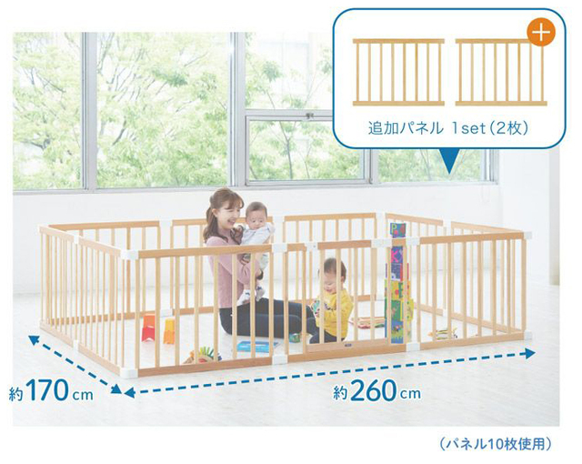 【木製ベビーサークル 扉付】追加パネル,ベビーサークル,ベビーゲート,