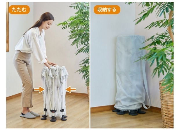 【ポータブル折りたたみベビーサークルコロコロランド6、8】収納,ベビーサークル,ベビーゲート,