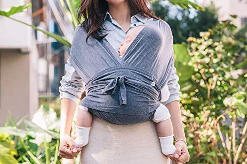 【ママリ口コミ大賞受賞】コニー抱っこ紐 (Konny) スリング 新生児から20kg 収納袋付き 国際安全認証取得 ぐっすり抱っこひも (チャコール) (S),新生児,抱っこひも,