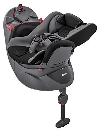 Aprica (アップリカ) 回転式チャイルドシート ディアターン プラス グレー GR ベッド&イス型3ステップタイプ 【やわらかクッション搭載】 2022071,チャイルドシート,新生児,