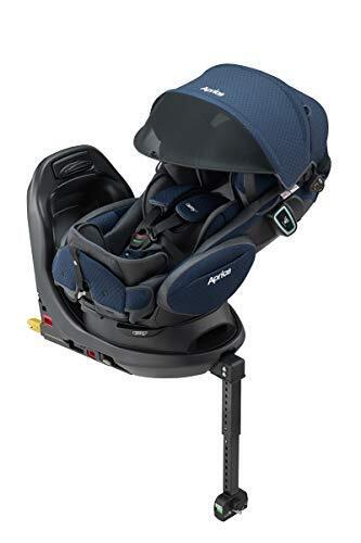 Aprica(アップリカ) ISOFIX固定 回転式ISOFIXベッド型チャイルドシート フラディア グロウ 360°セーフティー プレミアム AB ネイビーミッドナイト 0か月~ (1年保証) 2107707,チャイルドシート,新生児,