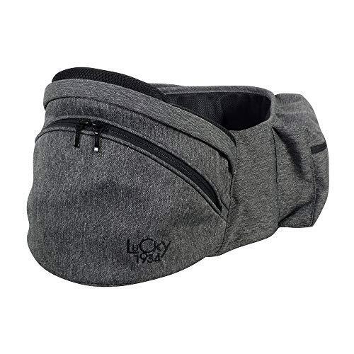 【ママリ口コミ大賞受賞！】LUCKY 1934 POLBAN ADVANCE(ポルバンアドバンス) ヒップシート 抱っこ紐 抱っこひも 前向き メッシュ 横抱き ウエストポーチタイプ P7310 (メランジグレー),ヒップシート,