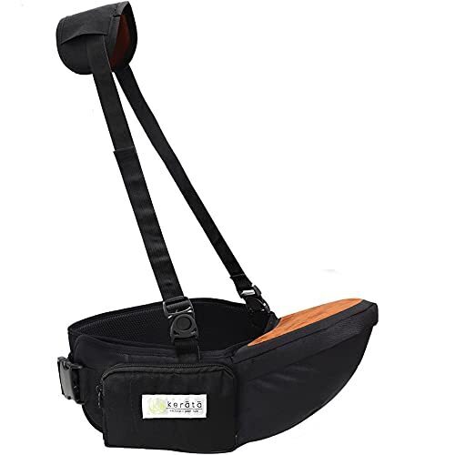 (ケラッタ) ヒップシート ベビーキャリア 抱っこ紐 軽量たったの303g ウエストキャリー 滑り止め付 ウエストポーチ ホルター 調整可 (ﾌﾞﾗｯｸ),ヒップシート,