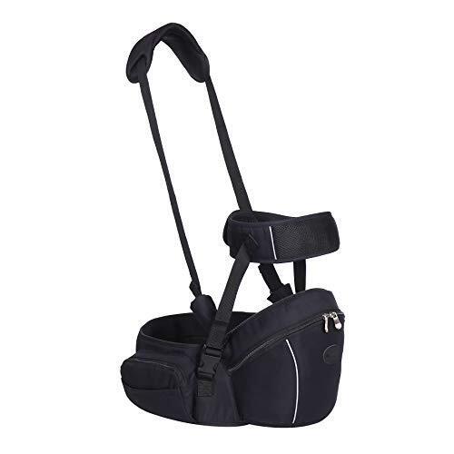 【保育士が推薦】ヒップシート だっこひも【安全ベルト付き改良モデル 日本語説明書付き】抱っこ紐 おんぶ紐 コペルタ 新生児 (ブラック),ヒップシート,