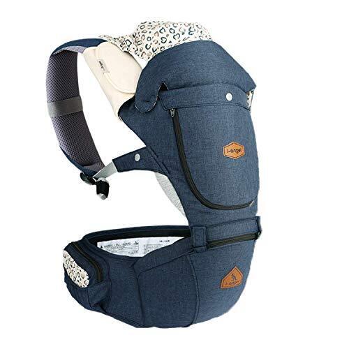 i-angel(アイエンジェル) 抱っこひも 前向き抱き おんぶ [日本正規品保証付] MIRACLE メランジネイビー 0か月~ IA-124-MN-A-JP,ヒップシート,