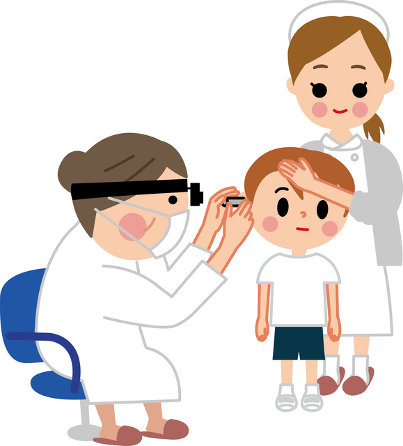 耳鼻科診察,急性中耳炎,子供,