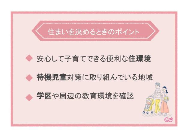住まいを決めるときのポイント,住環境,待機児童,学区