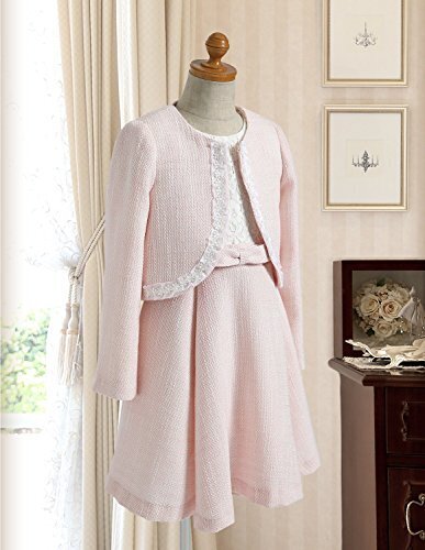 （ニナーズ）nina's 子供 フォーマル 女の子 子供服 子供用 キッズ スーツ ジャケット ワンピース ピンク 子ども 子供スーツ フォーマルスーツ 2点セット カジュアル 発表会 結婚式 受験 面接 入園式 卒園式 入学式 卒業式 法事 演奏会 七五三 KDS-1511 [110~130] (130cm),子供服,フォーマル,