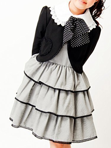 (アリサナ) arisanaスーツ【エリー】リボン+ボレロ+ジャンパースカート3点セット ガールズ 115cm 千鳥,子供服,フォーマル,