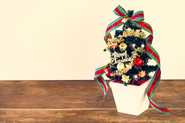 卓上のクリスマスツリー,クリスマス,0歳,はじめて