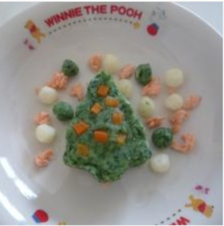 ＜離乳食＞マッシュポテトツリー,クリスマス,0歳,はじめて