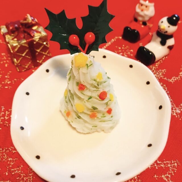 【離乳食】クリスマス★ポテトのクリスマスツリー,離乳食,クリスマス,レシピ