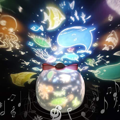 「令和元年最新版」スタープロジェクターライト 星空ライト スターナイトライト SYOSIN 360度回転ライト 6種類投影映画フィルム ベッドサイドランプ 海プロジェクター プラネタリウム 常夜灯 ロマンチック雰囲気作り USB充電式 お子さん・彼女にプレゼント 誕生日ギフト (ホワイト),コズレ,プレゼント,当選