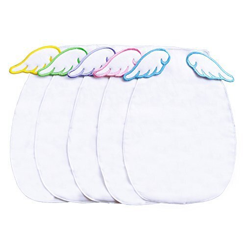 汗取りパッド 4重ガーせ 5枚セット 綿100% 赤ちゃん あせとり かわいい 天使の羽 新生児 ベビーギフト ベビー 男の子 女の子 出産祝い 青 緑 紫 黄 ピンク Ciilee Baby,コズレ,プレゼント,当選
