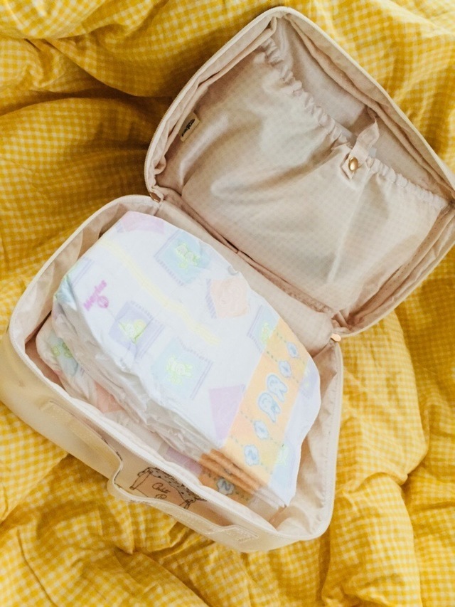 ジェラートピケおむつポーチ使用画像,コズレ,プレゼント,当選