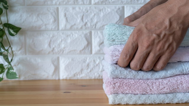 たたまれたタオル,整理,収納,洗面所